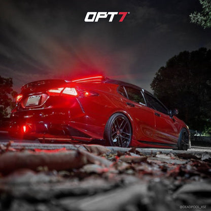 OPT7 Universal LED Rear Spoiler Lip Kit (3.9ft) for Car Trunk Exterior Accessories Brake light Universal Fit for Roof Wing