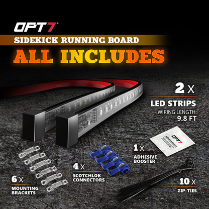 Sidekick Running Board 2PC Switchback LED Strip Kit