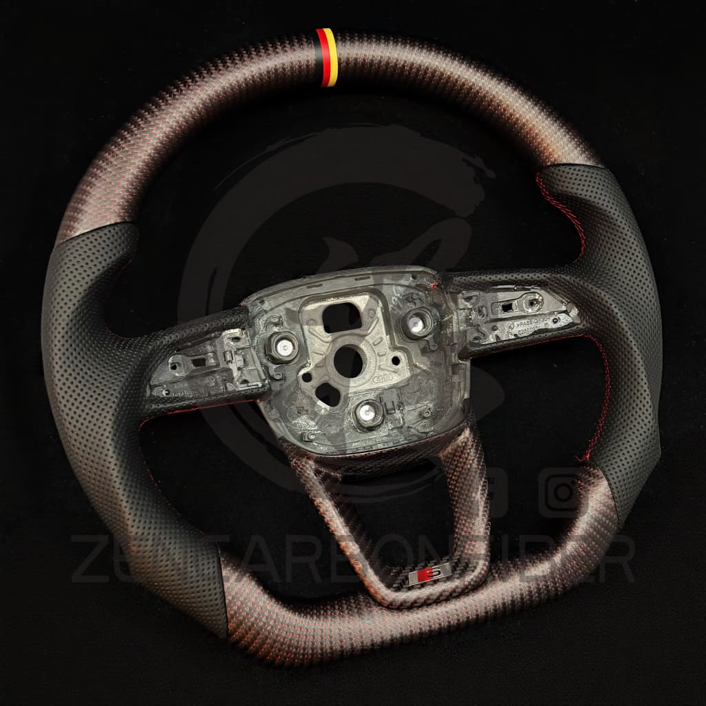 IN STOCK - 2021-2025 Audi B9.5 A/S/RS 4/5 S/RS Q7/8 Carbon Fiber Steering Wheel