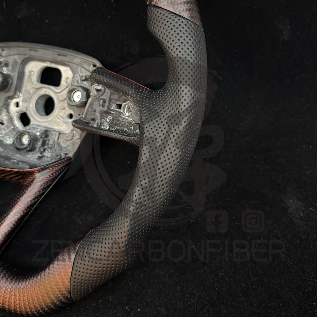 IN STOCK - 2021-2025 Audi B9.5 A/S/RS 4/5 S/RS Q7/8 Carbon Fiber Steering Wheel