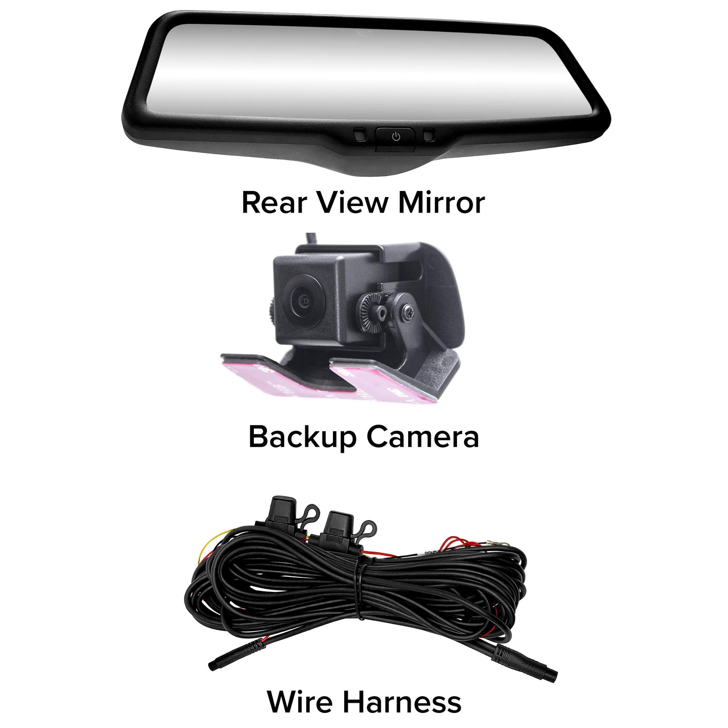 Master Tailgaters 10" Rear View Mirror Dash Cam with 10" LCD Screen | Rearview Universal Fit | 1080p 30fps HD DVR | Dual Way Video Recorder with WiFi | Anti Glare | 1080p Backup Camera Included