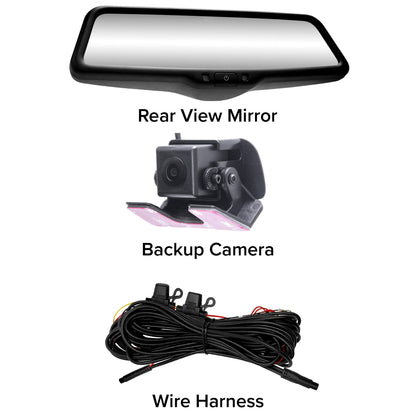 Master Tailgaters 10" Rear View Mirror Dash Cam with 10" LCD Screen | Rearview Universal Fit | 1080p 30fps HD DVR | Dual Way Video Recorder with WiFi | Anti Glare | 1080p Backup Camera Included