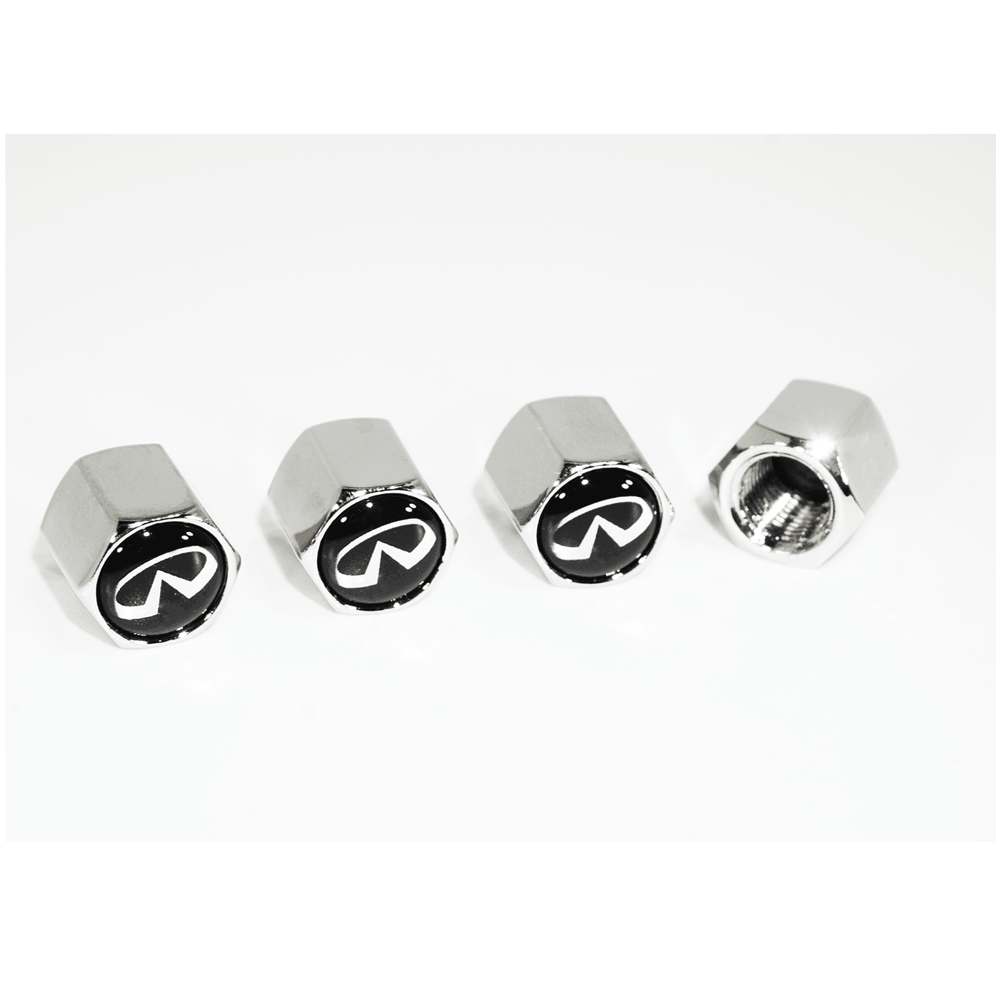 Chrome Valve Stem Tire Caps, Style: INFINITI