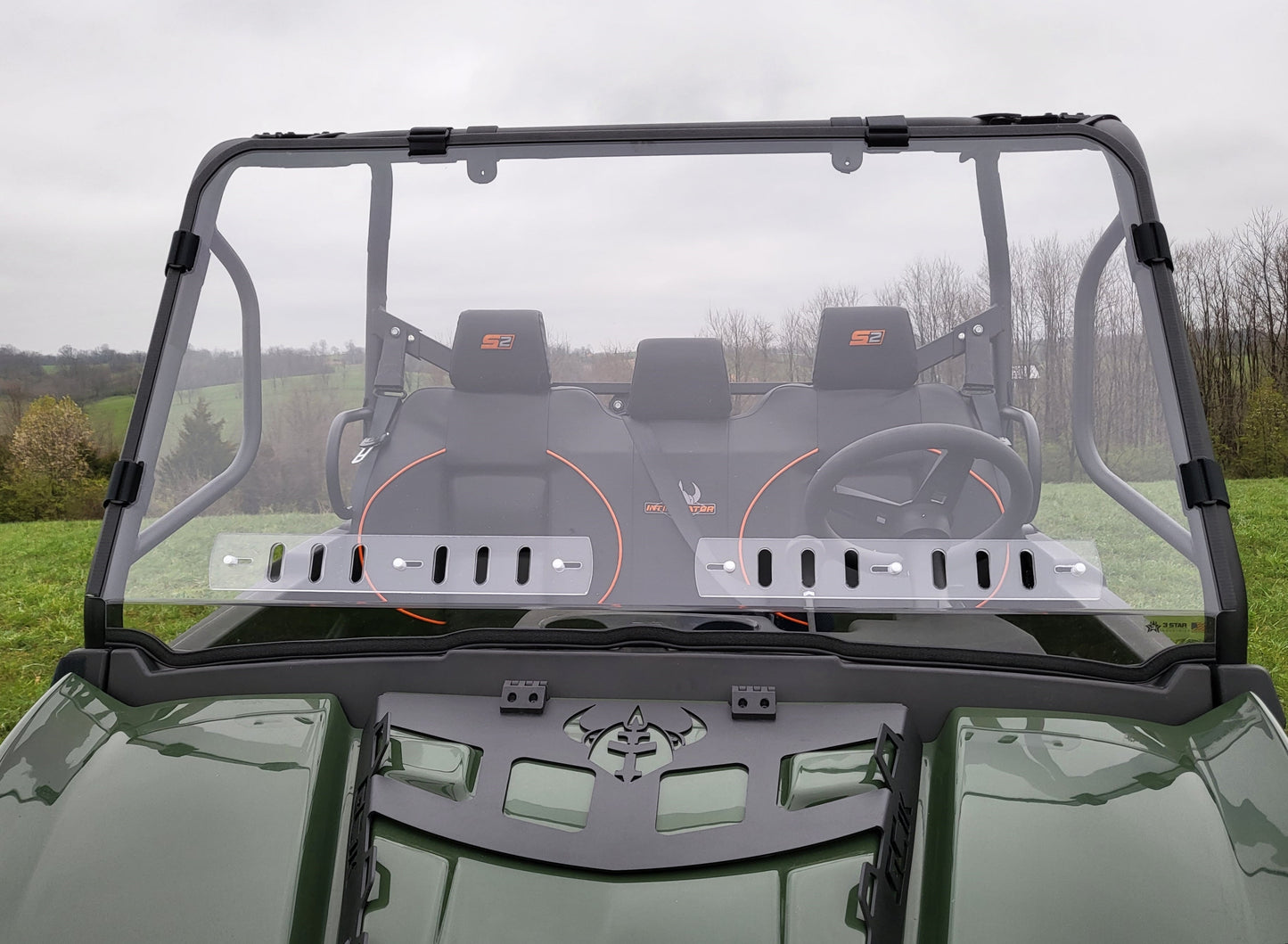 Intimidator GC1K 3-Seater - 1 Pc Windshield with Vent, Clamp, and Hard Coat Options