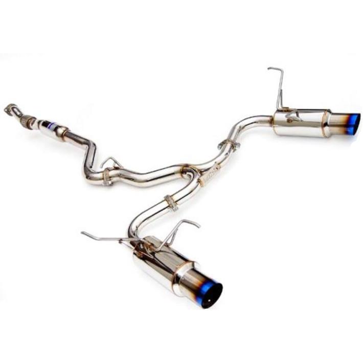 Invidia Dual N1 Burnt Titanium Tips Cat Back Exhaust WRX/STI Sedan 2008-2014 | HS11STIGTT