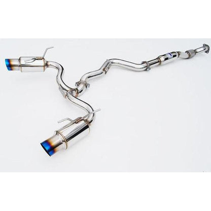 Invidia [08-14 STI, 11-14 WRX Hatchback] Dual N1 Single Layer Titanium Tipped Cat Back Exhaust | HS08STIGTT
