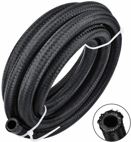 AN16 16AN Black Nylon Braided Stainless Steel Hose / Sold Per Foot