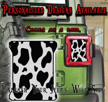 Cow print Taillight cover decal 37