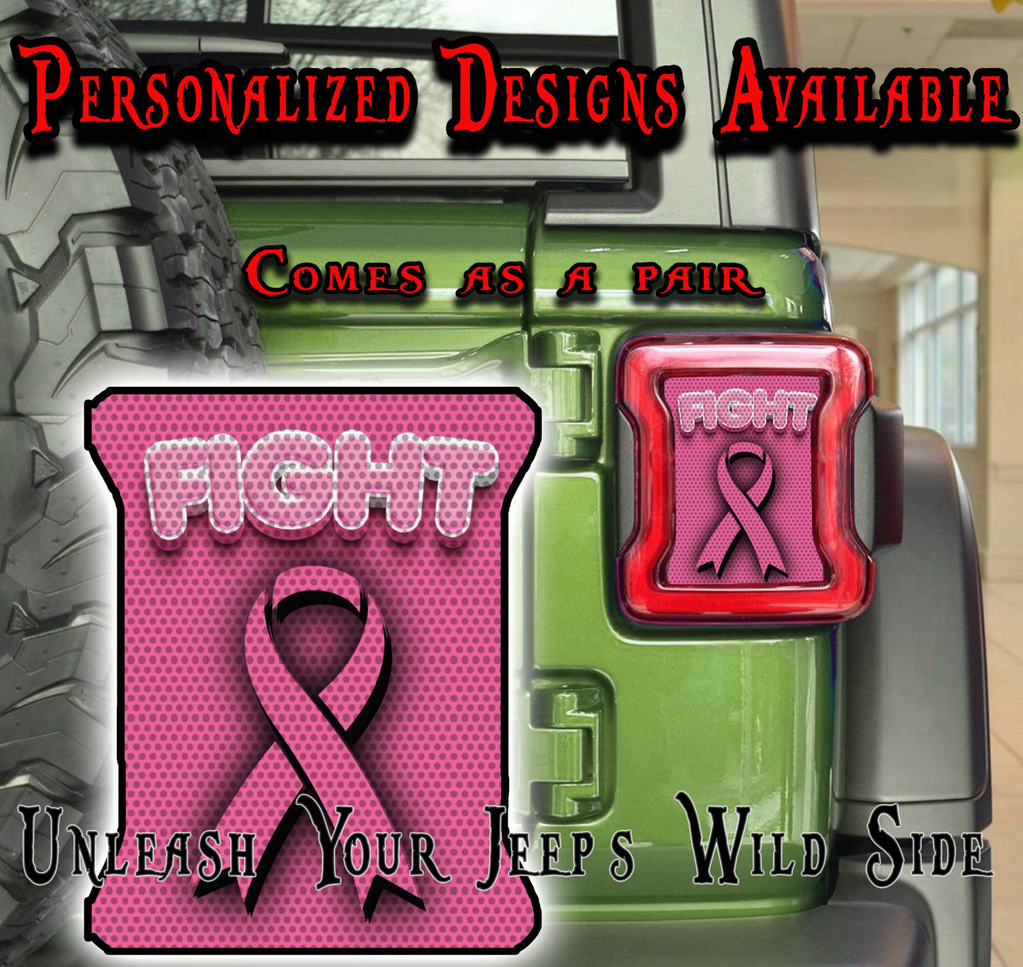 Fight Cancer Taillight cover decal 31