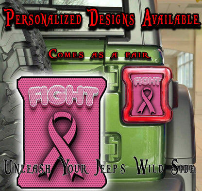 Fight Cancer Taillight cover decal 31