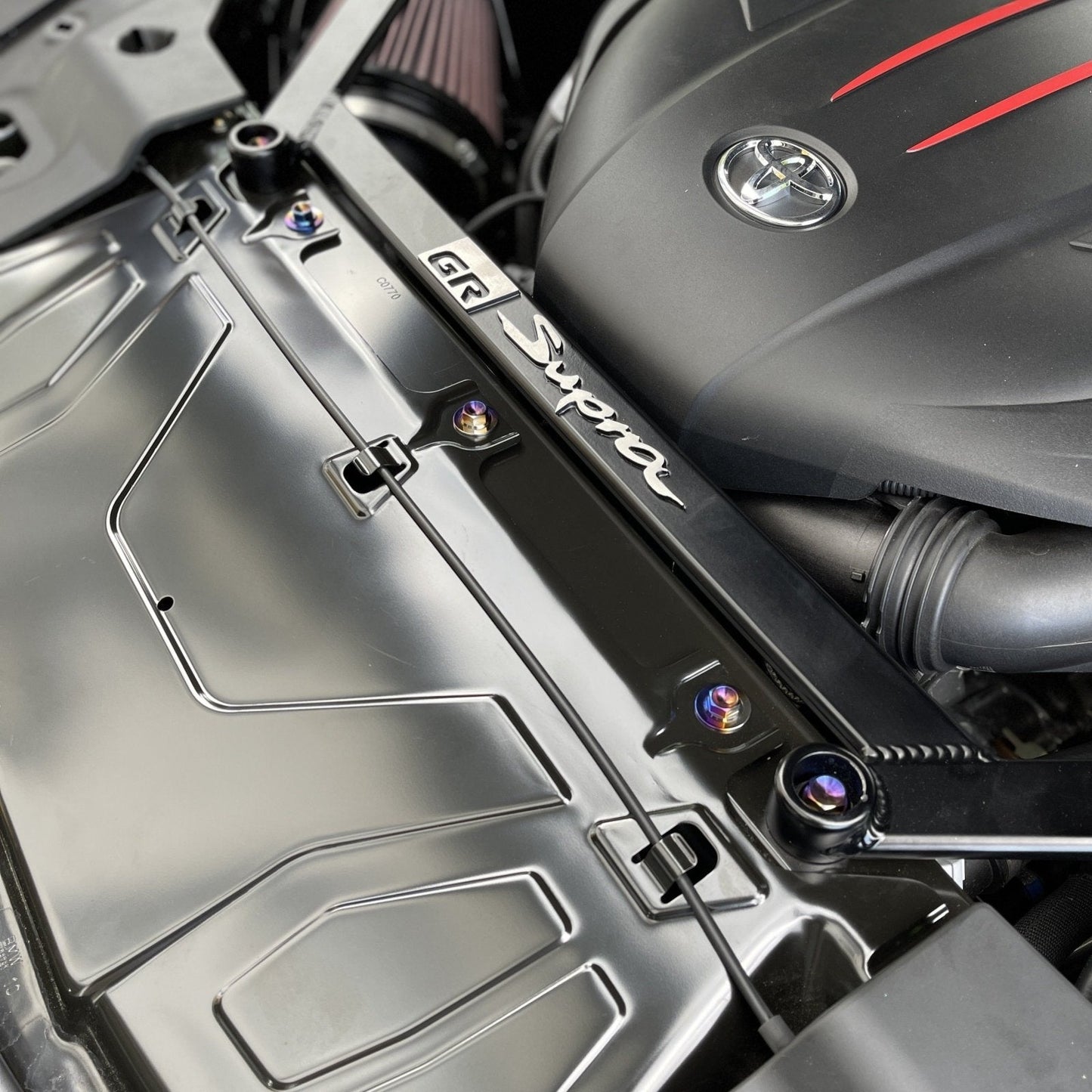JDC Titanium Engine Bay Dress-Up Hardware Kit | A90 Toyota Supra
