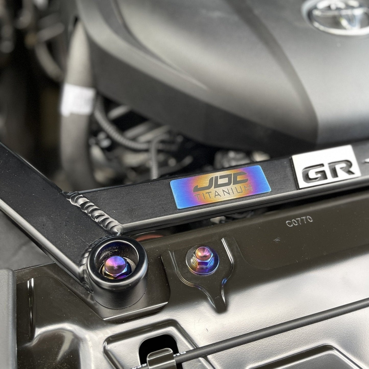 JDC Titanium Front Strut Brace Hardware Kit | A90 Toyota Supra