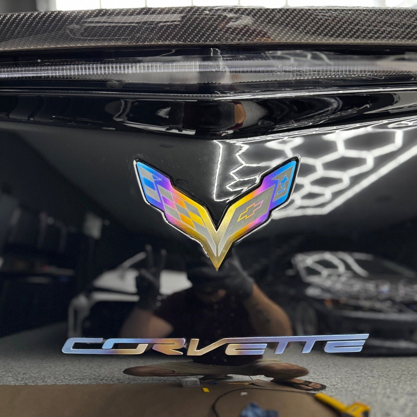 JDC Titanium Front/Rear Badge | 2014-2019 C7 Corvette