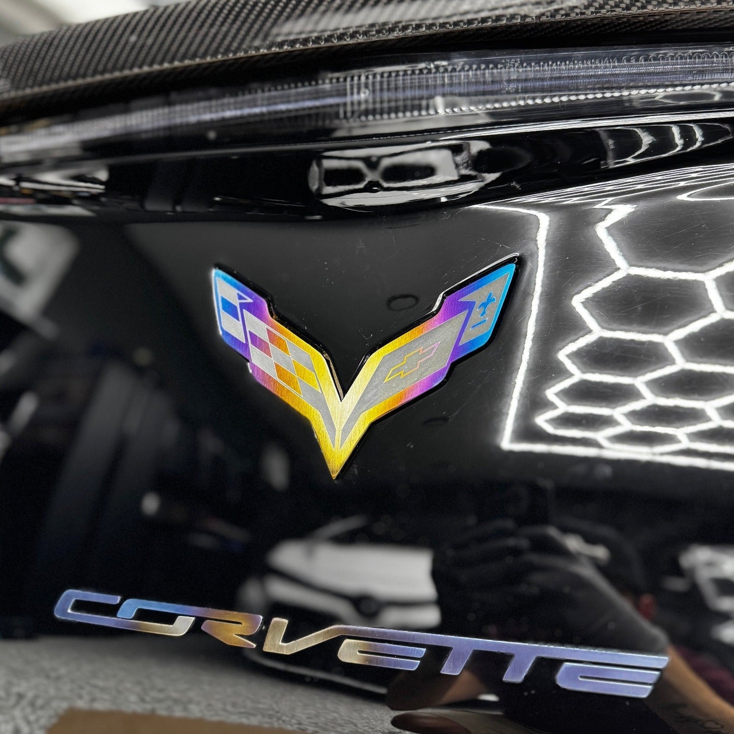 JDC Titanium Front/Rear Badge | 2014-2019 C7 Corvette