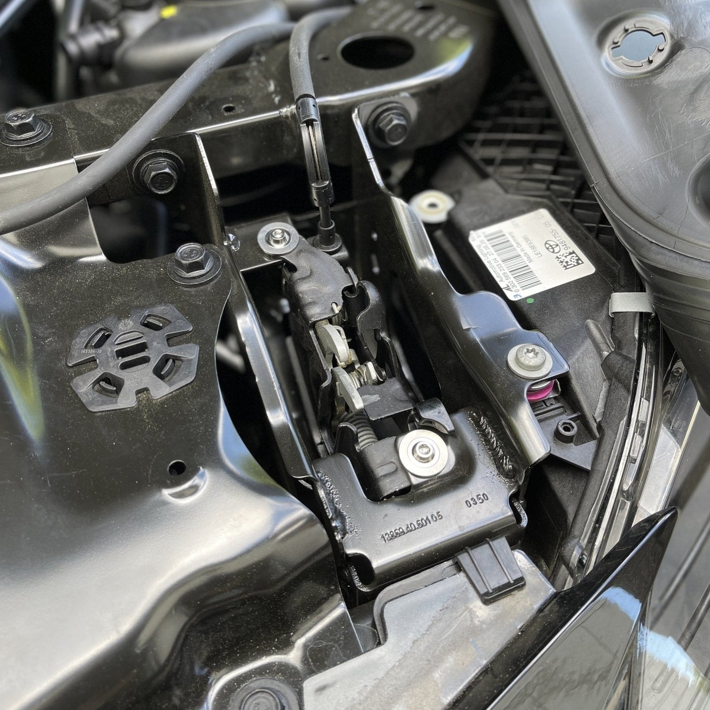 JDC Titanium Hood Latch Mechanism Hardware Kit | A90 Toyota Supra