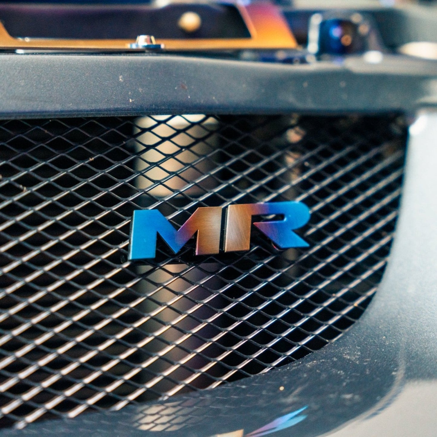 JDC Titanium "MR" Front Grill Badge | Mitsubishi Evo 8/9
