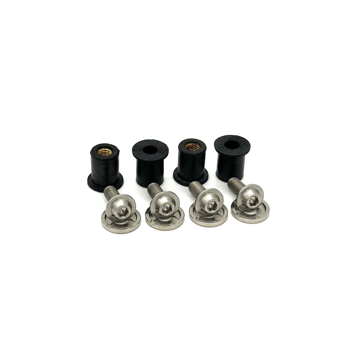 JDC Titanium Radiator Cooling Shroud Plastic Clip Replacement Kit | Evo 8/9