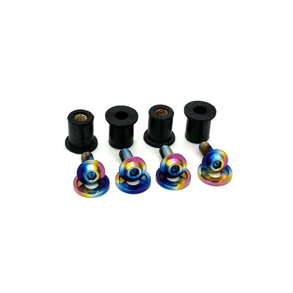 JDC Titanium Radiator Cooling Shroud Plastic Clip Replacement Kit | Evo 8/9