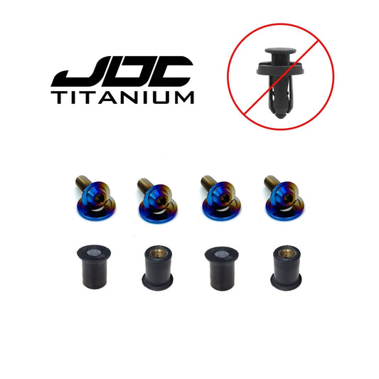 JDC Titanium Radiator Cooling Shroud Plastic Clip Replacement Kit | Evo 8/9