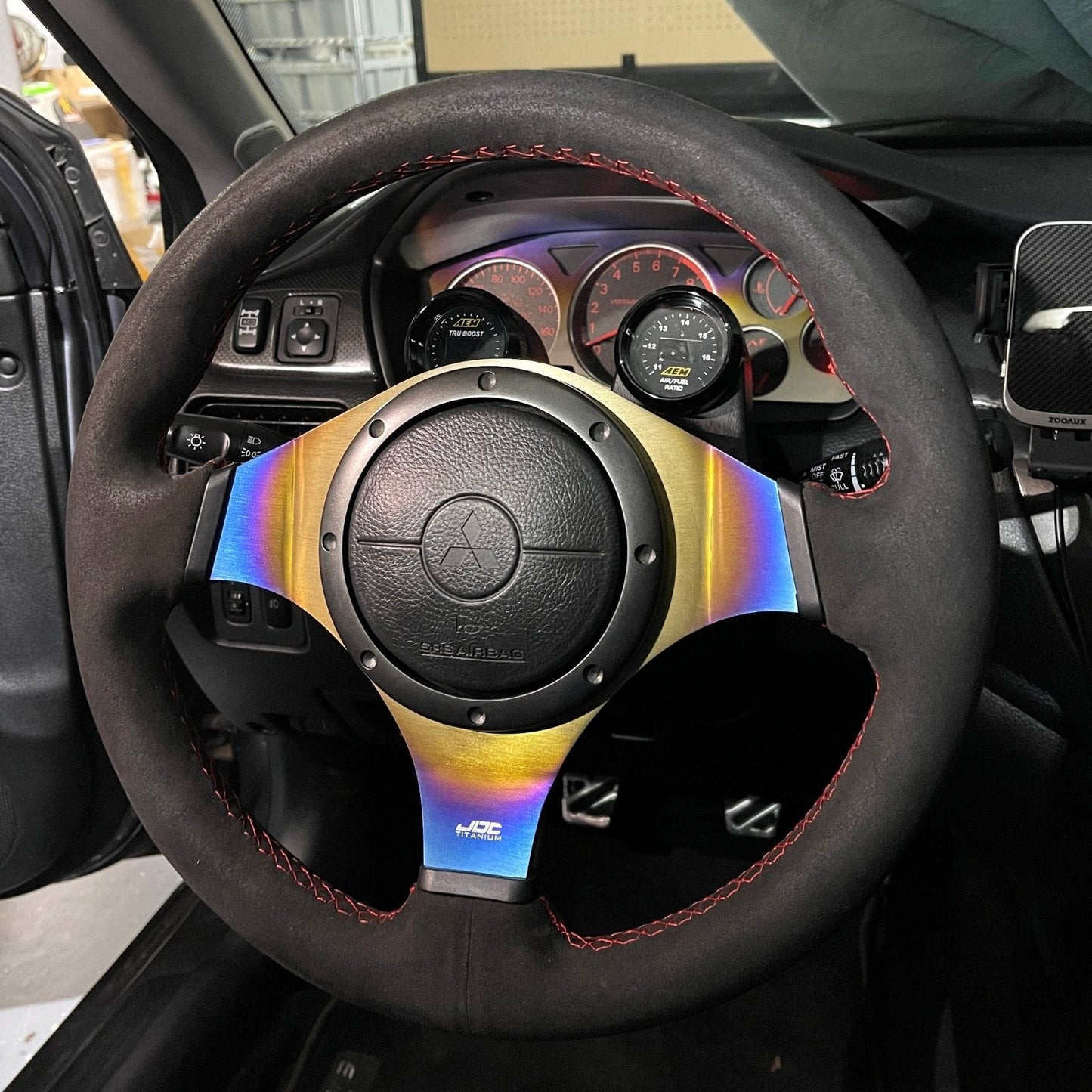 JDC Titanium Steering Wheel Overlay | Evo 7/8/9