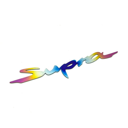 JDC Titanium "Supra" Badge | A90 Toyota Supra