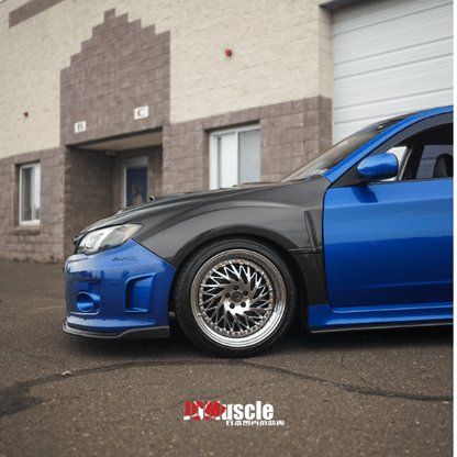 JDMuscle [08-14 STI / 11-14 WRX GRB/GVB] Tanso Carbon Fiber/FRP OE Style Fenders *Special Order*No Cancellation*
