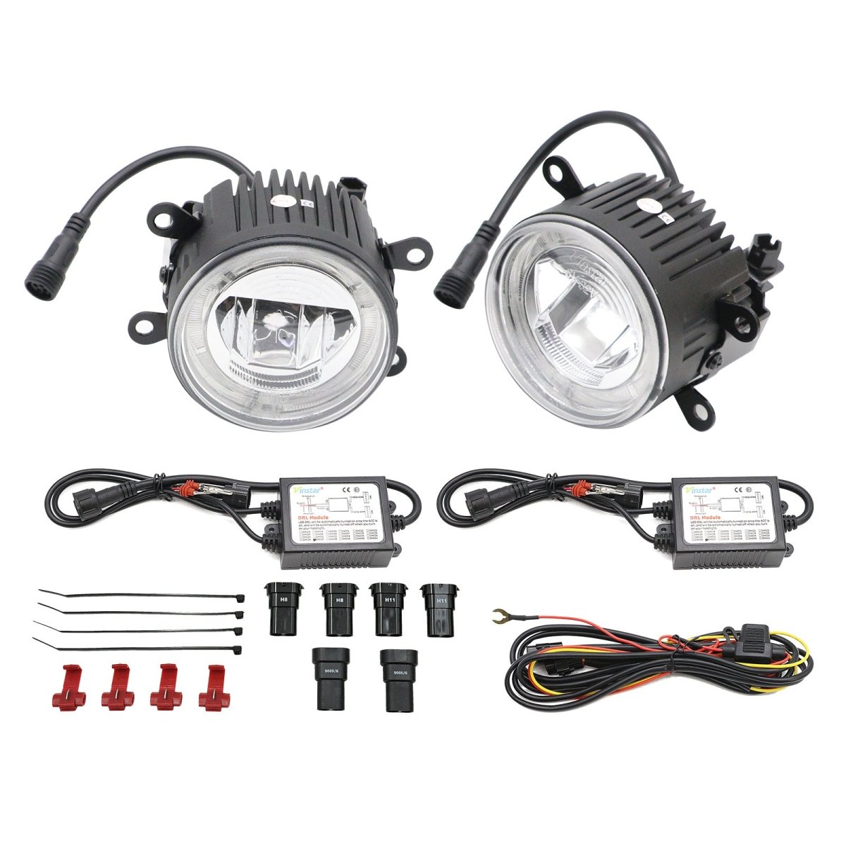 JDMuscle [15-21 WRX/STI, 13+ BRZ or FT86, 14+ Forester] LED / Halo DRL Fog Light Housings *Clearance*No Returns*