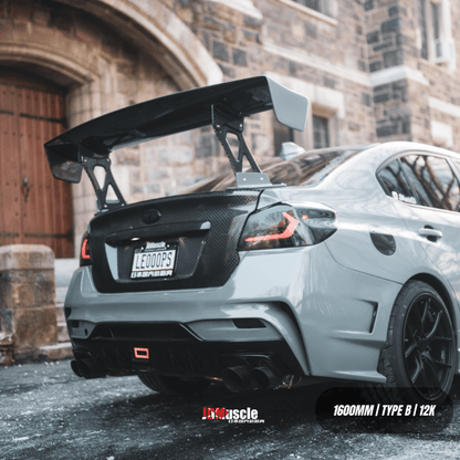 JDMuscle [15-21 WRX/STI] Carbon Fiber Replacement Spoiler Base for JDMuscle VS Style Euro GT or Varis GT Wing