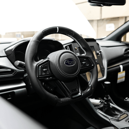 JDMuscle [22-26 WRX] Airbag Cover - Leather / Alcantara