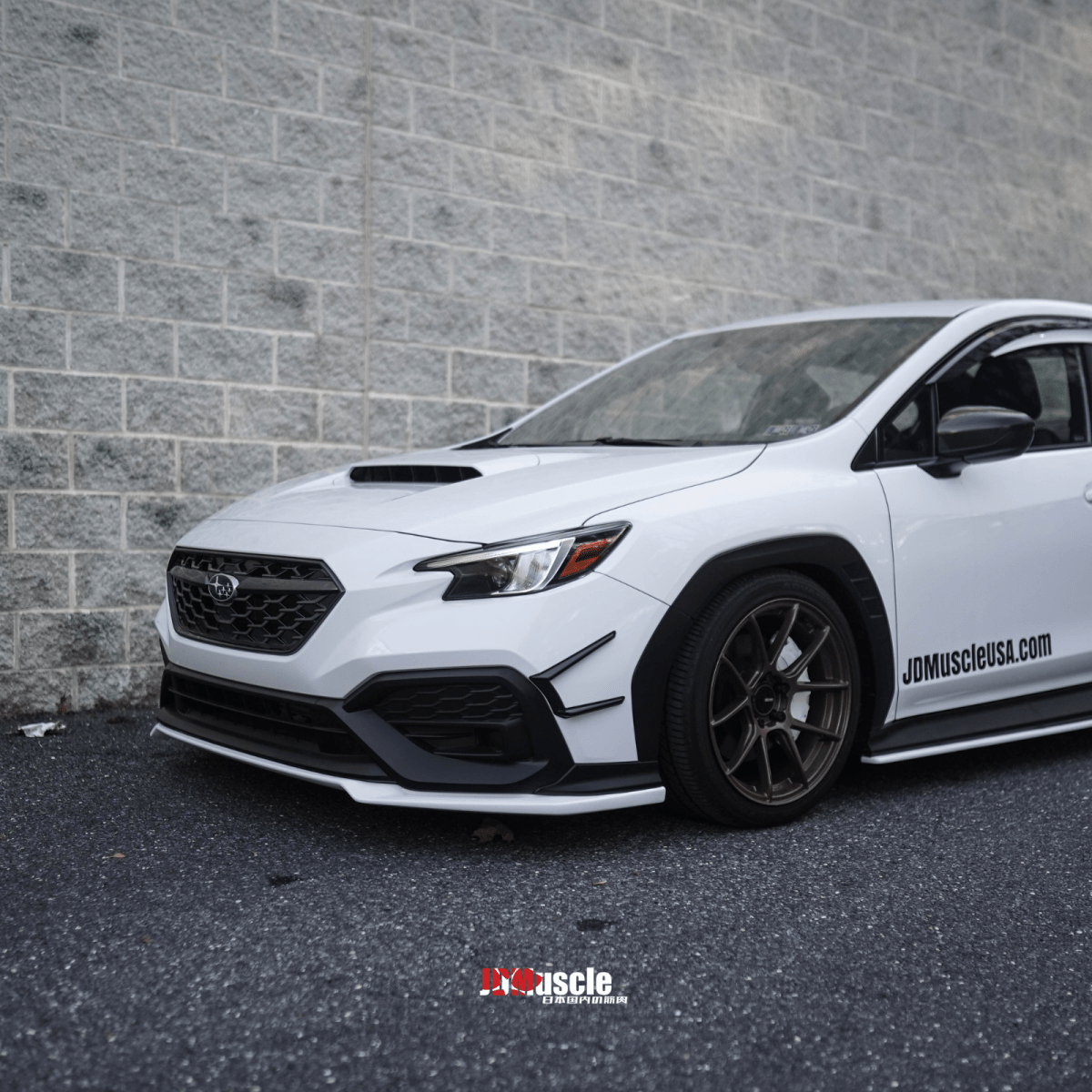 JDMuscle [22-26 WRX] Canards V1 - ABS / Paint Matched / Gloss Black *CLEARANCE*NO RETURNS*