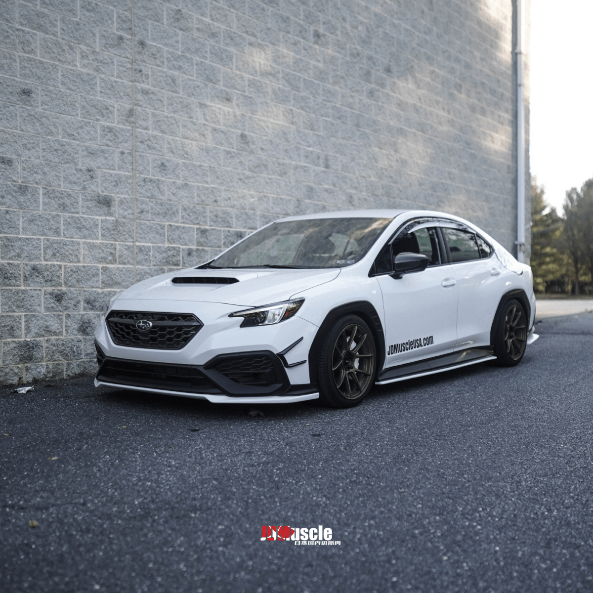 JDMuscle [22-26 WRX] Canards V1 - ABS / Paint Matched / Gloss Black *CLEARANCE*NO RETURNS*