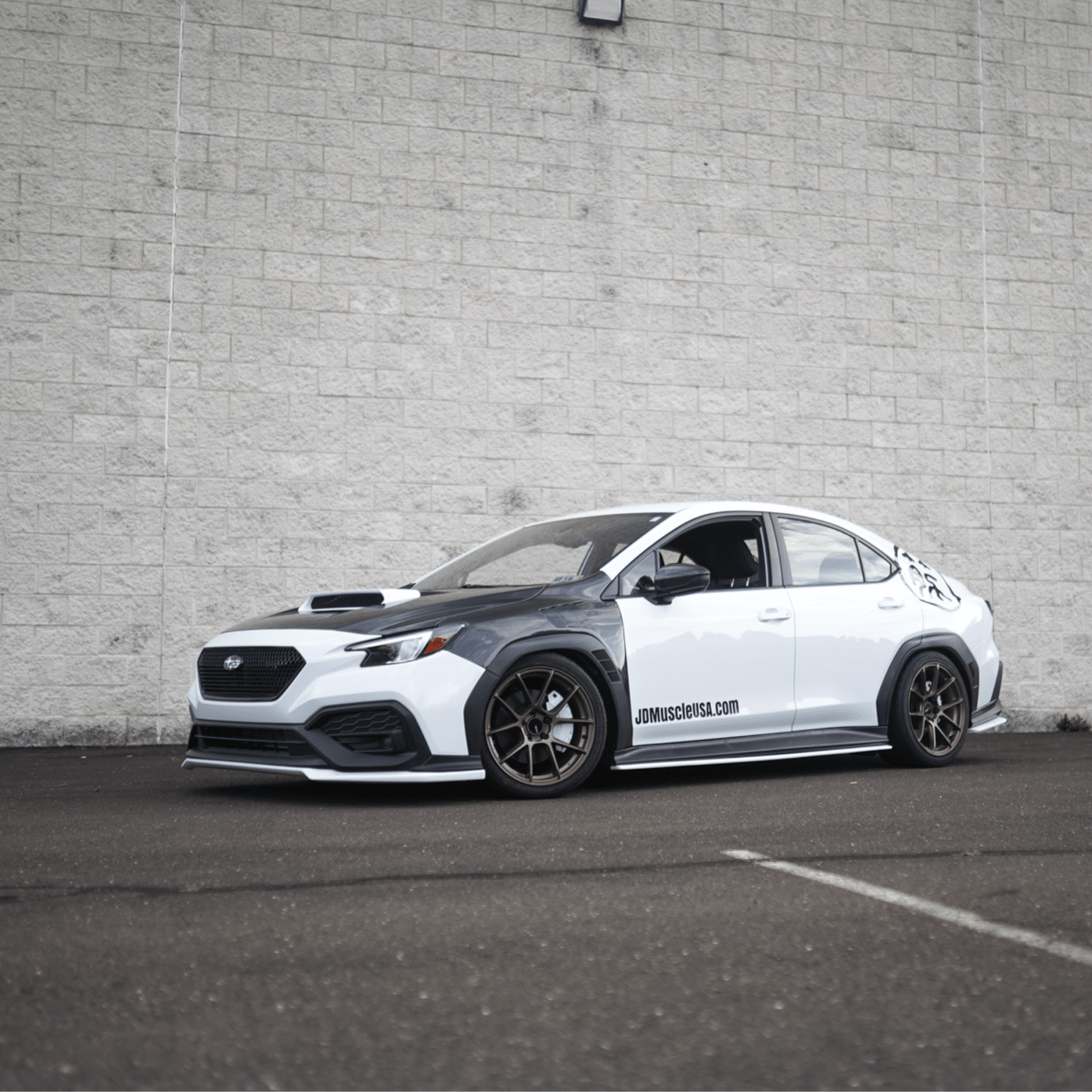 JDMuscle [22-26 WRX] Carbon Fiber Hood OEM Style 2 PC