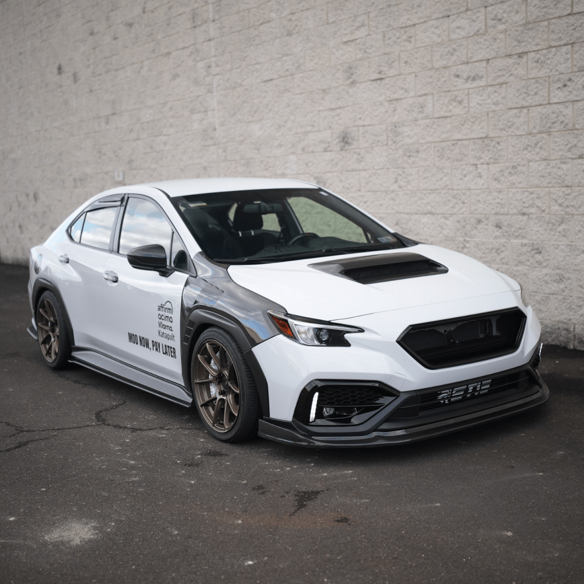 JDMuscle [22-26 WRX] Carbon Fiber Hood Scoop - Rally Style