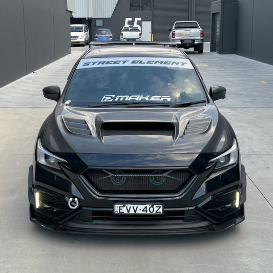 JDMuscle [22-26 WRX] Carbon Fiber V2  Front Bumper Lip