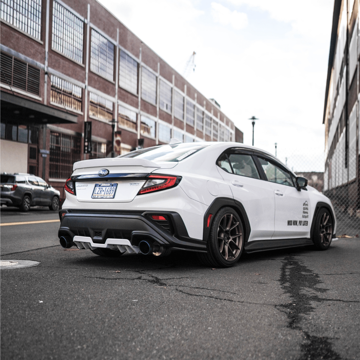 JDMuscle [22-26 WRX] Duck Bill / Low Profile Spoiler - V1 Paint Matched / Gloss Black / Cherry Red *CLEARANCE*NO RETURNS*