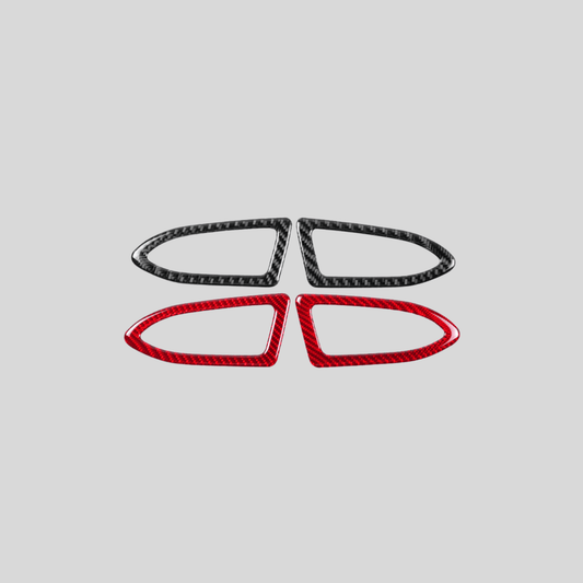 JDMuscle [22-26 WRX] P&S Series Carbon Fiber Dash AC Trim 2 PC | Black Carbon Fiber/ Red Carbon Fiber*Clearance*No Returns*