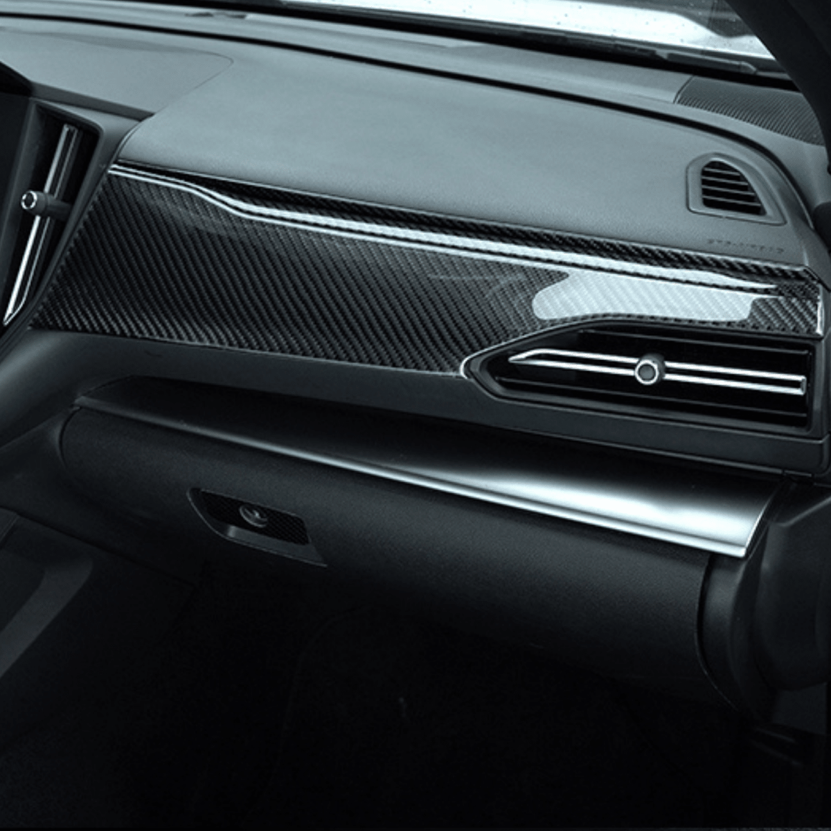 JDMuscle [22-26 WRX] P&S Series Carbon Fiber Dash Trim Covers 6 PC | Black Carbon Fiber/ Red Carbon Fiber*Clearance*No Returns*