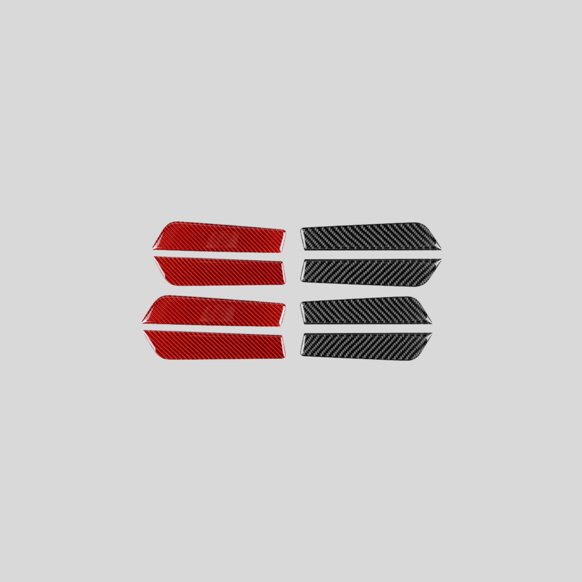 JDMuscle [22-26 WRX] P&S Series Carbon Fiber Door Pocket Covers 4 PC | Black Carbon Fiber/ Red Carbon Fiber*Clearance*No Returns*