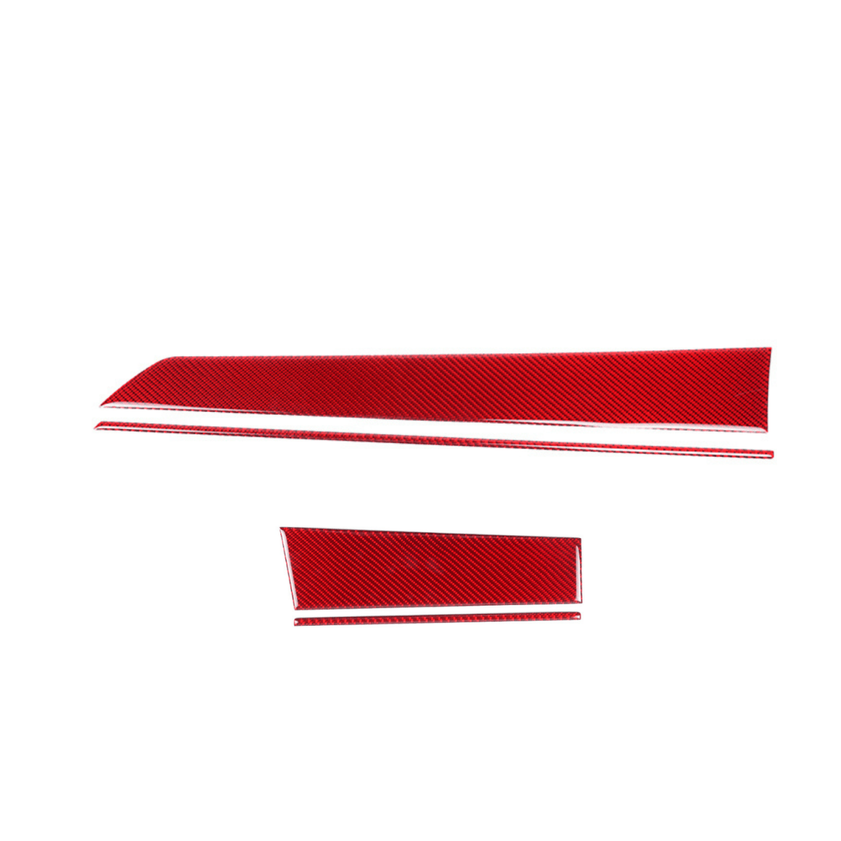 JDMuscle [22-26 WRX] P&S Series Carbon Fiber Driver & Passenger Dash Trim Covers 4 PC | Black Carbon Fiber/ Red Carbon Fiber*Clearance*No Returns*