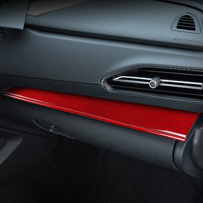 JDMuscle [22-26 WRX] P&S Series Carbon Fiber Driver & Passenger Dash Trim Covers 4 PC | Black Carbon Fiber/ Red Carbon Fiber*Clearance*No Returns*