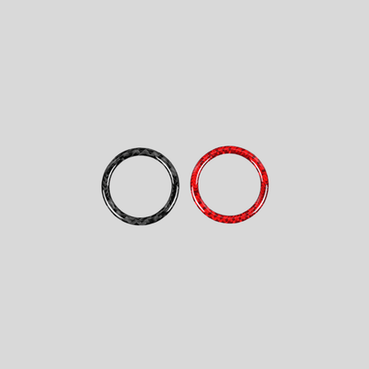 JDMuscle [22-26 WRX] P&S Series Carbon Fiber Ignition Keyhole Frame Cover 1 PC | Black Carbon Fiber/ Red Carbon Fiber*Clearance*No Returns*