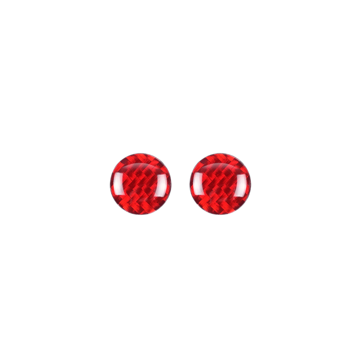 JDMuscle [22-26 WRX] P&S Series Carbon Fiber Infotainment Volume/Tune Buttons Covers 2 PC | Black Carbon Fiber/ Red Carbon Fiber*Clearance*No Returns*