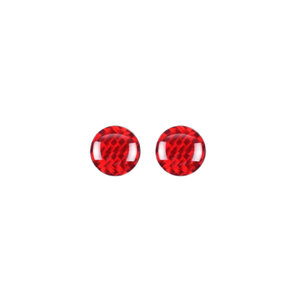 JDMuscle [22-26 WRX] P&S Series Carbon Fiber Infotainment Volume/Tune Buttons Covers 2 PC | Black Carbon Fiber/ Red Carbon Fiber*Clearance*No Returns*