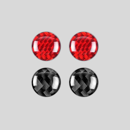 JDMuscle [22-26 WRX] P&S Series Carbon Fiber Infotainment Volume/Tune Buttons Covers 2 PC | Black Carbon Fiber/ Red Carbon Fiber*Clearance*No Returns*