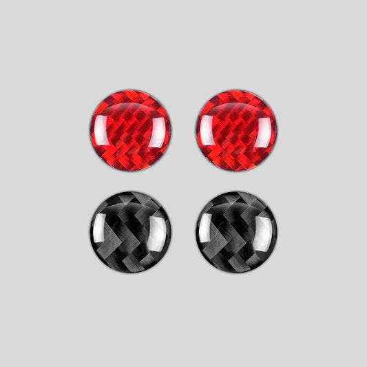 JDMuscle [22-26 WRX] P&S Series Carbon Fiber Infotainment Volume/Tune Buttons Covers 2 PC | Black Carbon Fiber/ Red Carbon Fiber*Clearance*No Returns*