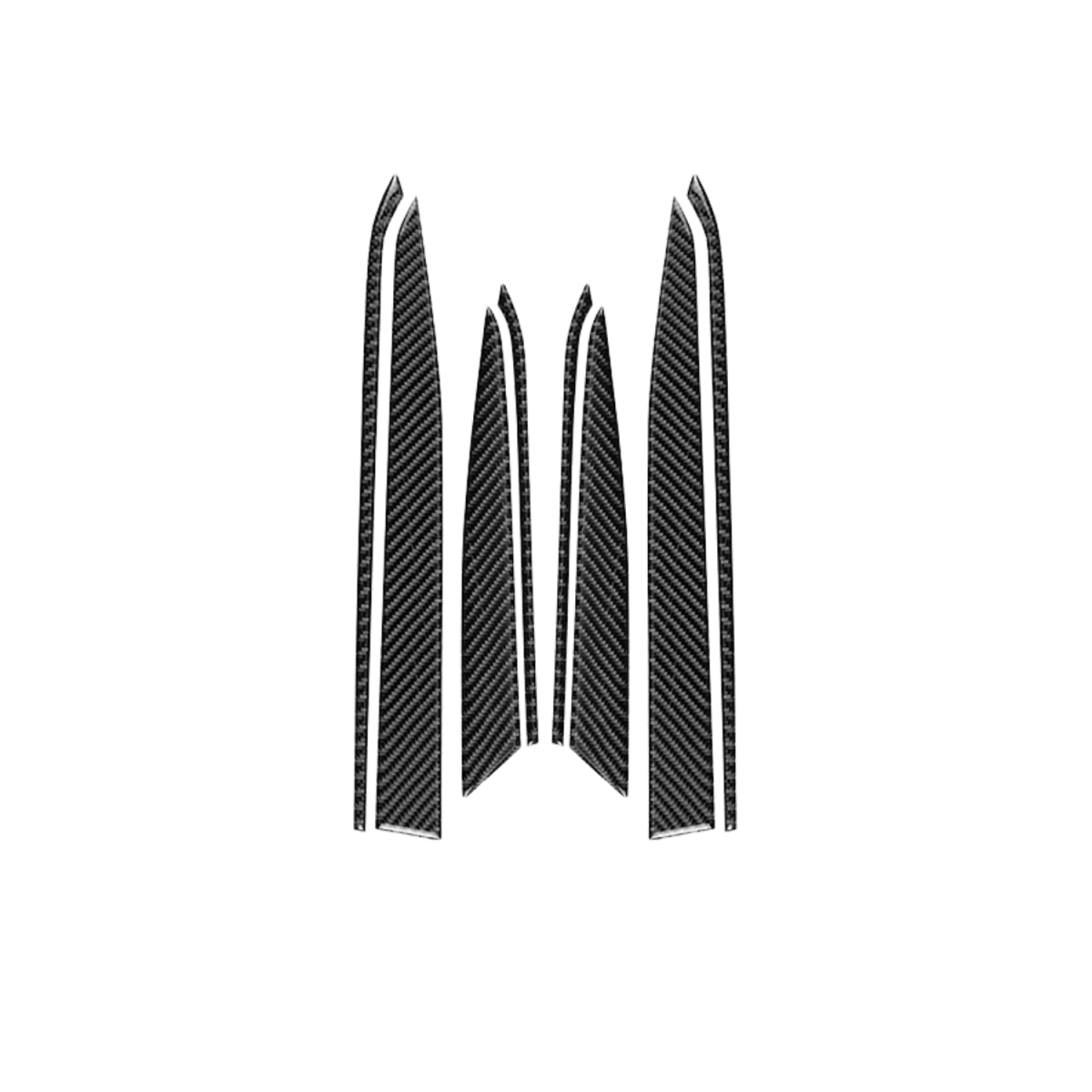 JDMuscle [22-26 WRX] P&S Series Carbon Fiber Interior Door Upper Panel Accent Covers 8 PC | Black Carbon Fiber/ Red Carbon Fiber*Clearance*No Returns*