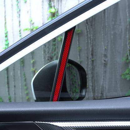 JDMuscle [22-26 WRX] P&S Series Carbon Fiber Interior Window Trim Covers 4 PC | Black Carbon Fiber/ Red Carbon Fiber*Clearance*No Returns*
