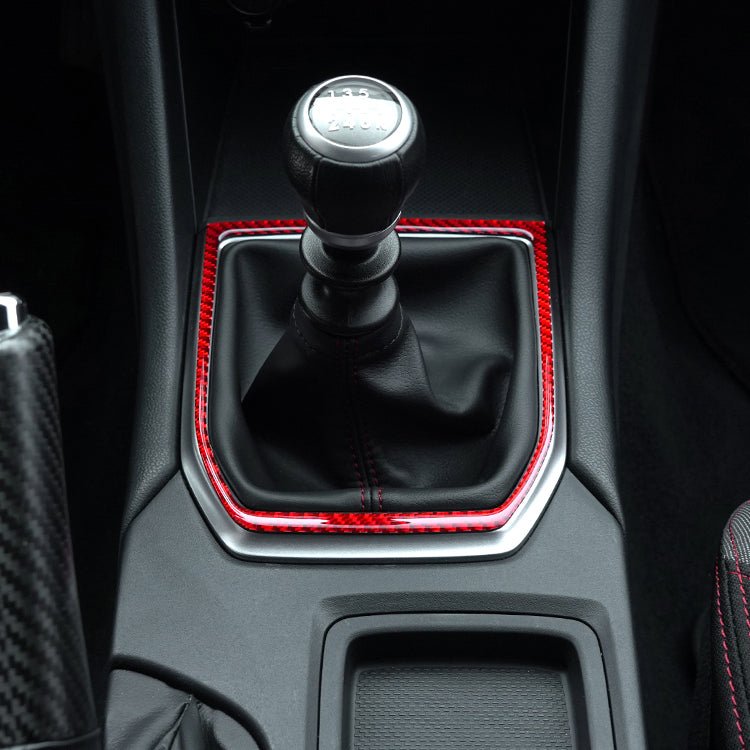 JDMuscle [22-26 WRX] P&S Series Carbon Fiber MT Shifter Trim | Black Carbon Fiber/ Red Carbon Fiber*Clearance*No Returns*