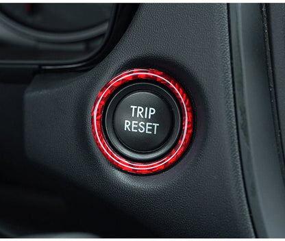 JDMuscle [22-26 WRX] P&S Series Carbon Fiber Trip Reset Button Frame Cover 1 PC | Black Carbon Fiber/ Red Carbon Fiber*Clearance*No Returns*