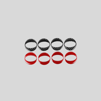 JDMuscle [22-26 WRX] P&S Series Carbon Fiber Wheel Center Cap Covers 4 PC | Black Carbon Fiber/ Red Carbon Fiber*Clearance*No Returns*